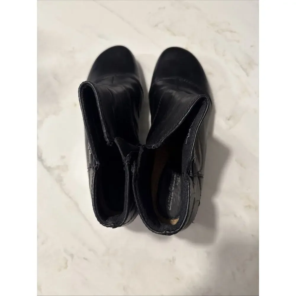 Earth Origins Black Comfort Booties Womens 8 Side Zip Cushioned